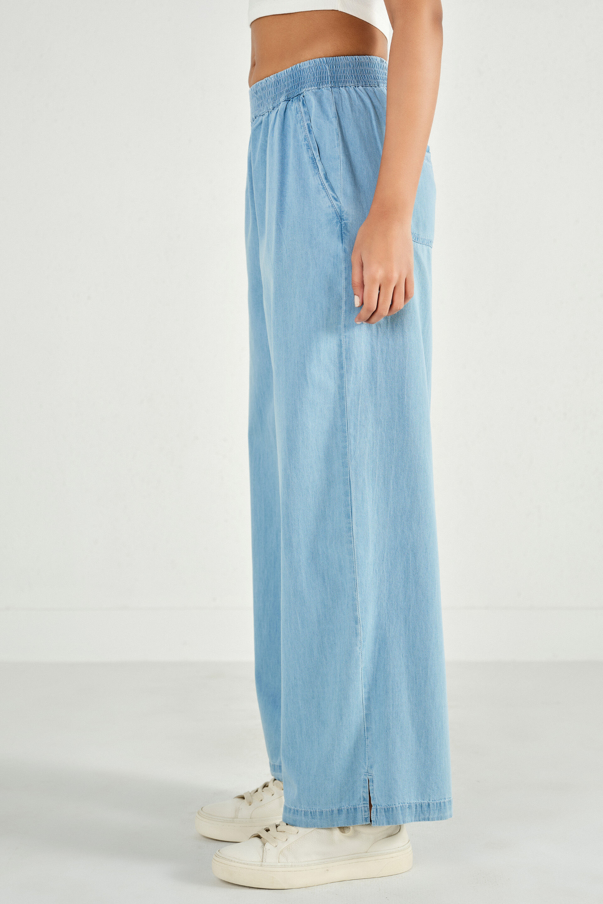 Icy Blue Denim Pants, Ice Blue, image 5